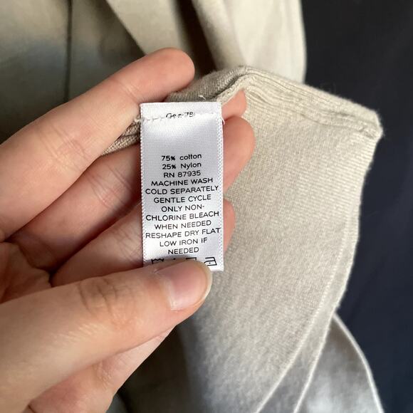 Simonton Says women's size M cotton jacket knit blazer style beige tan - Picture 5 of 7